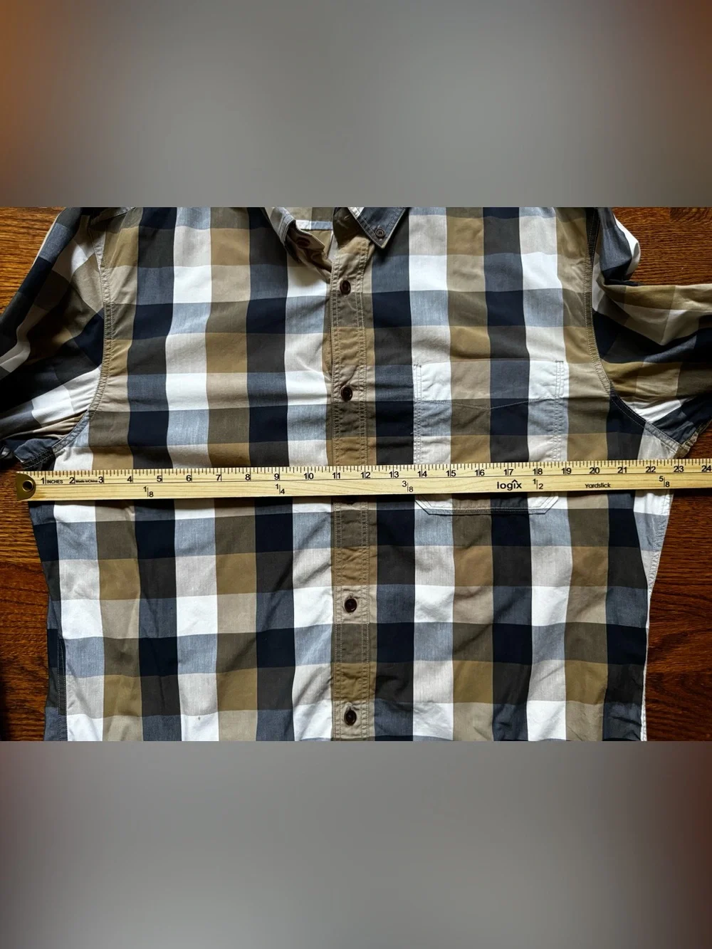 Banana Republic Heritage Men’s L Plaid 100% Cotton Button Down Shirt